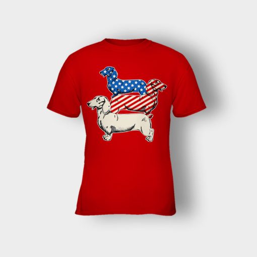 Dachshund-USA-Flag-4th-Of-July-Independence-Day-Patriot-Kids-T-Shirt-Red