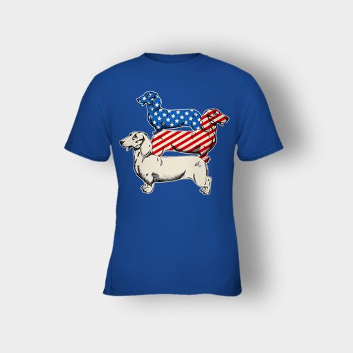 Dachshund-USA-Flag-4th-Of-July-Independence-Day-Patriot-Kids-T-Shirt-Royal