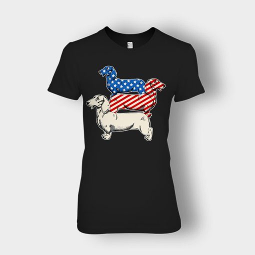 Dachshund-USA-Flag-4th-Of-July-Independence-Day-Patriot-Ladies-T-Shirt-Black