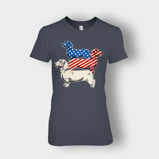 Dachshund-USA-Flag-4th-Of-July-Independence-Day-Patriot-Ladies-T-Shirt-Dark-Heather
