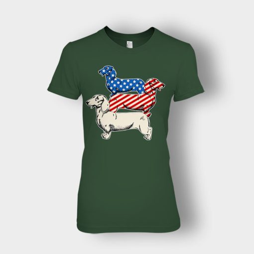 Dachshund-USA-Flag-4th-Of-July-Independence-Day-Patriot-Ladies-T-Shirt-Forest