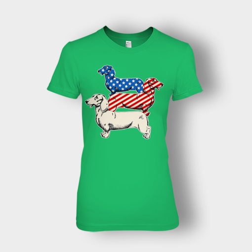 Dachshund-USA-Flag-4th-Of-July-Independence-Day-Patriot-Ladies-T-Shirt-Irish-Green