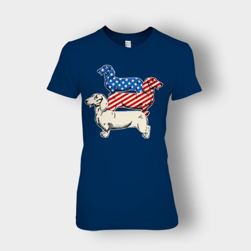 Dachshund-USA-Flag-4th-Of-July-Independence-Day-Patriot-Ladies-T-Shirt-Navy