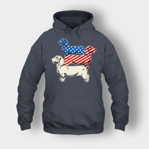 Dachshund-USA-Flag-4th-Of-July-Independence-Day-Patriot-Unisex-Hoodie-Dark-Heather