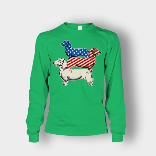 Dachshund-USA-Flag-4th-Of-July-Independence-Day-Patriot-Unisex-Long-Sleeve-Irish-Green