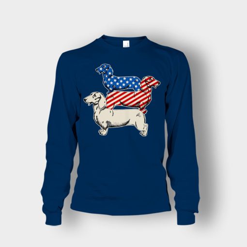 Dachshund-USA-Flag-4th-Of-July-Independence-Day-Patriot-Unisex-Long-Sleeve-Navy