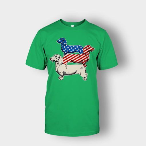 Dachshund-USA-Flag-4th-Of-July-Independence-Day-Patriot-Unisex-T-Shirt-Irish-Green