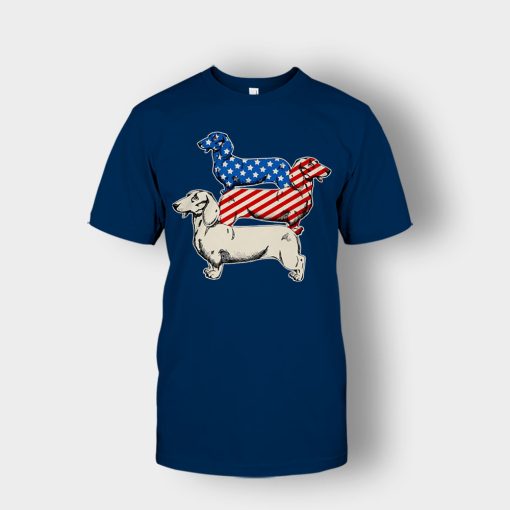 Dachshund-USA-Flag-4th-Of-July-Independence-Day-Patriot-Unisex-T-Shirt-Navy