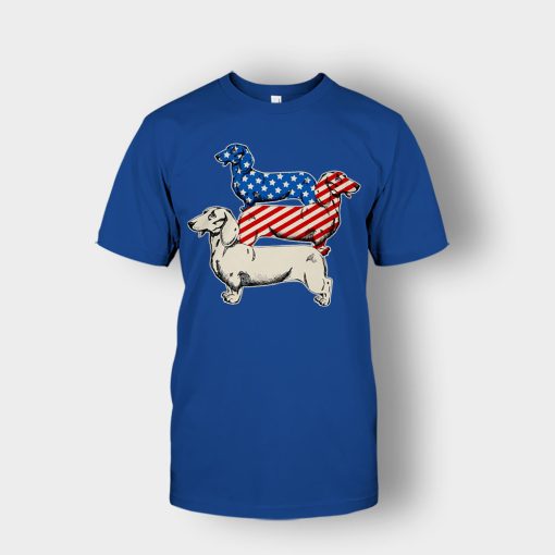 Dachshund-USA-Flag-4th-Of-July-Independence-Day-Patriot-Unisex-T-Shirt-Royal