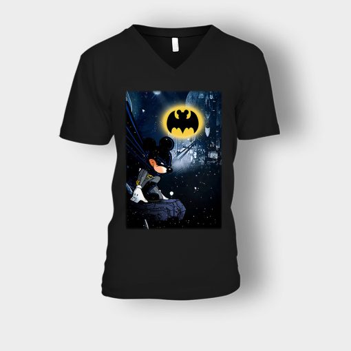 Dark-Knight-Disney-Mickey-Inspired-Unisex-V-Neck-T-Shirt-Black