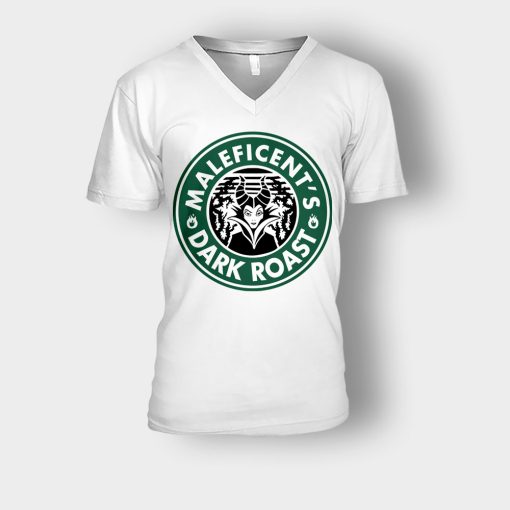 Dark-Roast-Starbuck-Coffee-Disney-Maleficient-Inspired-Unisex-V-Neck-T-Shirt-White