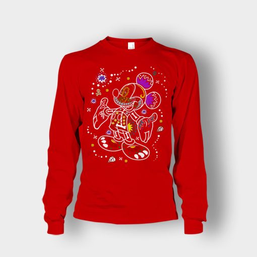 Day-Of-The-Dead-Disney-Mickey-Inspired-Unisex-Long-Sleeve-Red