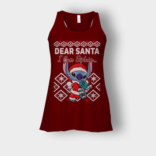 Dear-Santa-I-Can-Explain-Disney-Lilo-And-Stitch-Bella-Womens-Flowy-Tank-Maroon