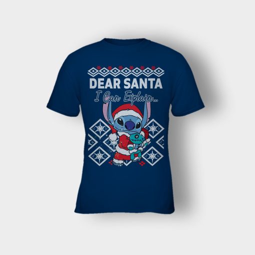 Dear-Santa-I-Can-Explain-Disney-Lilo-And-Stitch-Kids-T-Shirt-Navy
