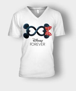 Disnerd-Forever-Disney-Mickey-Inspired-Unisex-V-Neck-T-Shirt-White