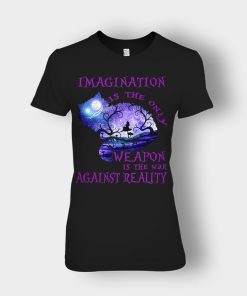 Disney-Alice-in-Wonderland-Imagination-Is-The-Only-Ladies-T-Shirt-Black