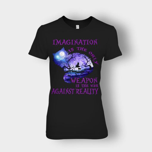 Disney-Alice-in-Wonderland-Imagination-Is-The-Only-Ladies-T-Shirt-Black