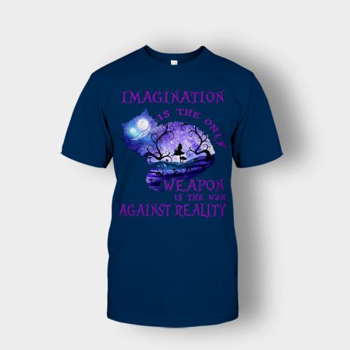 Disney-Alice-in-Wonderland-Imagination-Is-The-Only-Unisex-T-Shirt-Navy