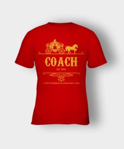 Disney-Coach-Cindrella-Est-Kids-T-Shirt-Red