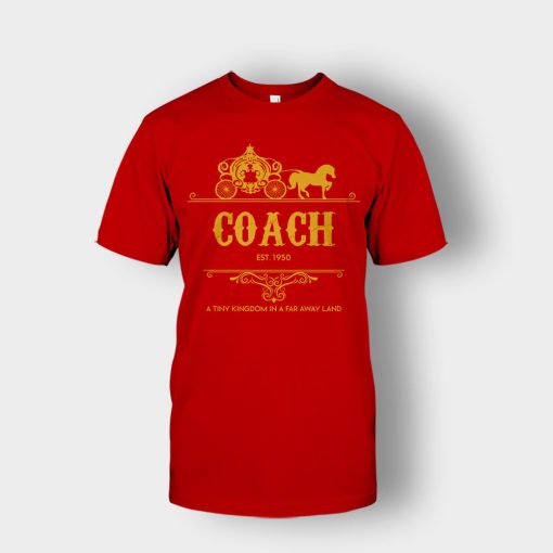 Disney-Coach-Cindrella-Est-Unisex-T-Shirt-Red