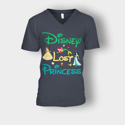 Disney-Lost-Princess-Unisex-V-Neck-T-Shirt-Dark-Heather