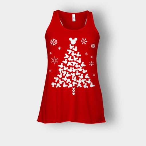 Disney-Mickey-Christmas-Tree-Bella-Womens-Flowy-Tank-Red