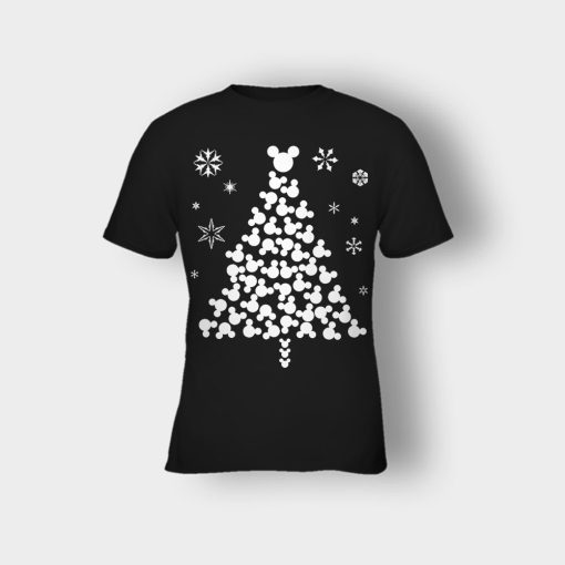 Disney-Mickey-Christmas-Tree-Kids-T-Shirt-Black