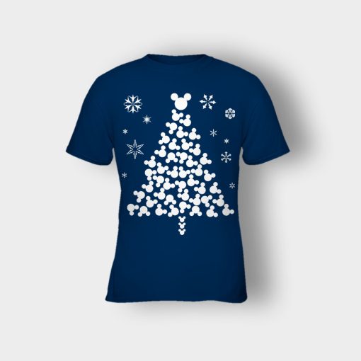 Disney-Mickey-Christmas-Tree-Kids-T-Shirt-Navy