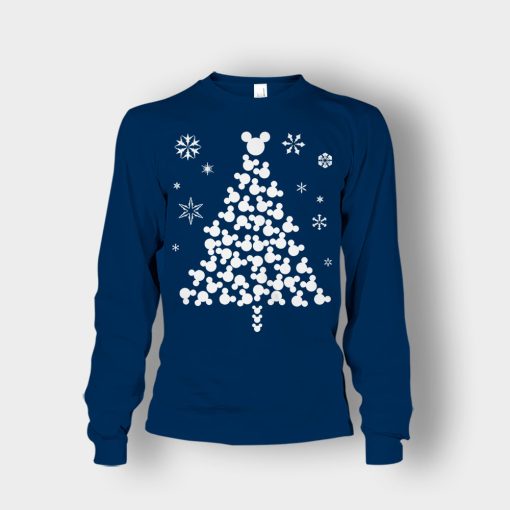 Disney-Mickey-Christmas-Tree-Unisex-Long-Sleeve-Navy