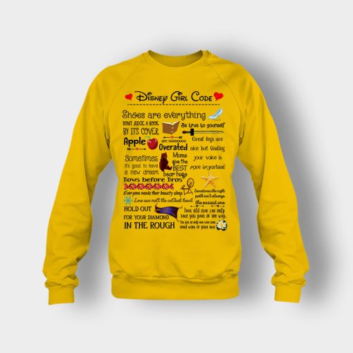 Disney-Princess-Girl-Code-Crewneck-Sweatshirt-Gold