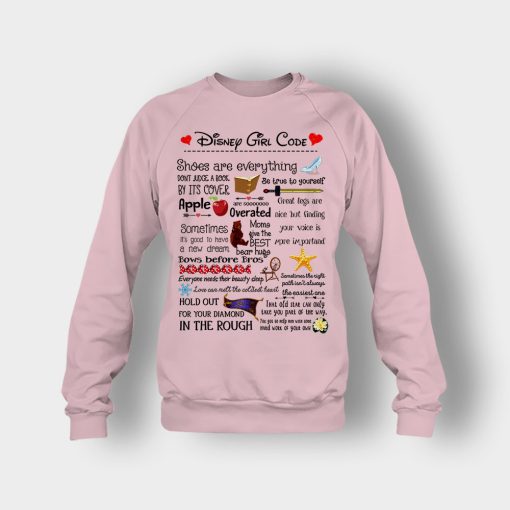 Disney-Princess-Girl-Code-Crewneck-Sweatshirt-Light-Pink
