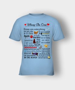 Disney-Princess-Girl-Code-Kids-T-Shirt-Light-Blue