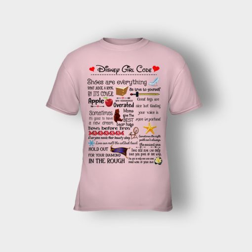 Disney-Princess-Girl-Code-Kids-T-Shirt-Light-Pink