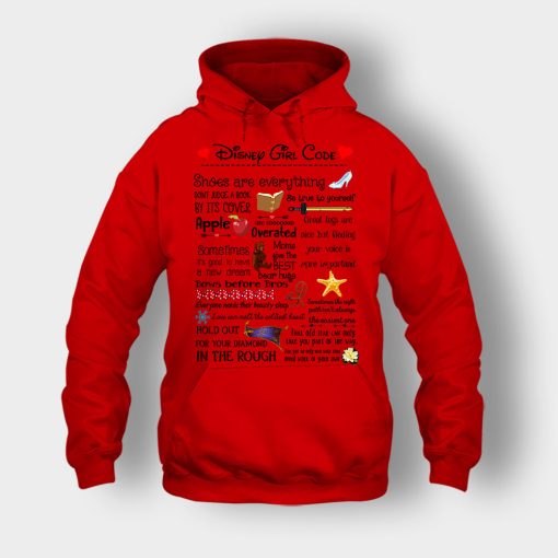 Disney-Princess-Girl-Code-Unisex-Hoodie-Red