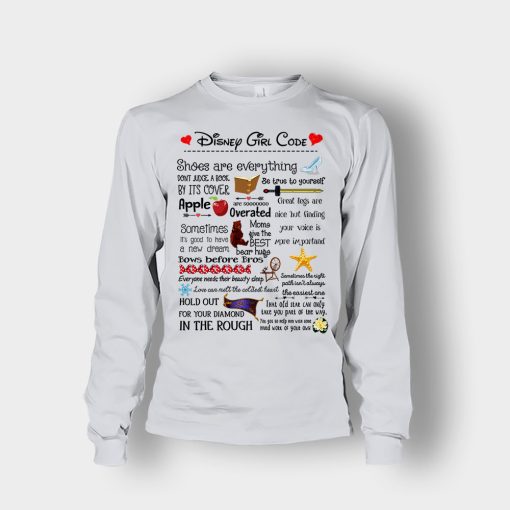 Disney-Princess-Girl-Code-Unisex-Long-Sleeve-Ash