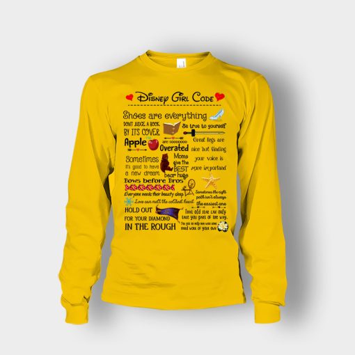 Disney-Princess-Girl-Code-Unisex-Long-Sleeve-Gold