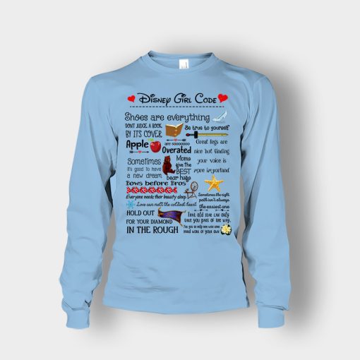 Disney-Princess-Girl-Code-Unisex-Long-Sleeve-Light-Blue