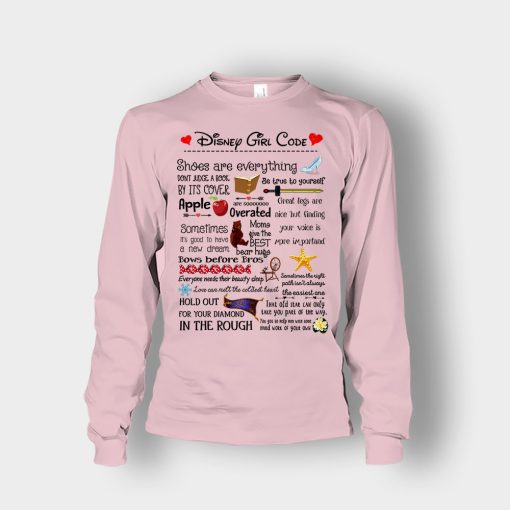 Disney-Princess-Girl-Code-Unisex-Long-Sleeve-Light-Pink