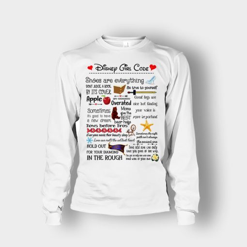 Disney-Princess-Girl-Code-Unisex-Long-Sleeve-White