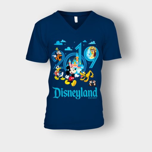 Disney-Resort-2019-Disney-Mickey-Inspired-Unisex-V-Neck-T-Shirt-Navy