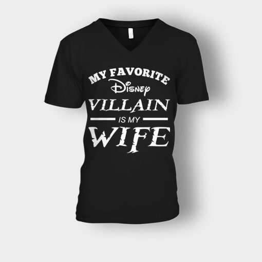 Disney-Villain-Is-My-Wife-Unisex-V-Neck-T-Shirt-Black