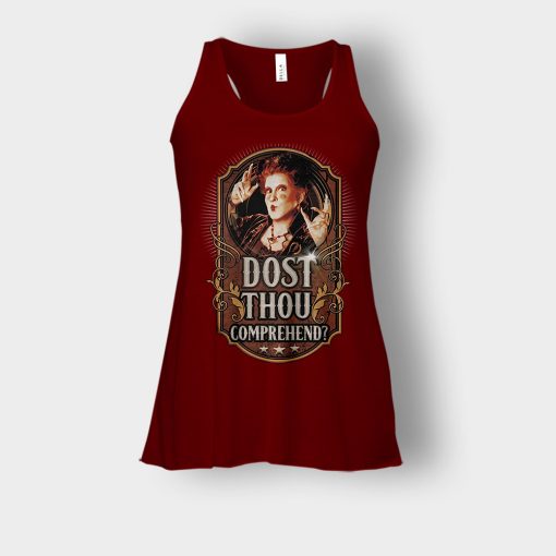 Dost-Thou-Comprehend-Disney-Hocus-Pocus-Bella-Womens-Flowy-Tank-Maroon