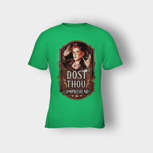 Dost-Thou-Comprehend-Disney-Hocus-Pocus-Kids-T-Shirt-Irish-Green