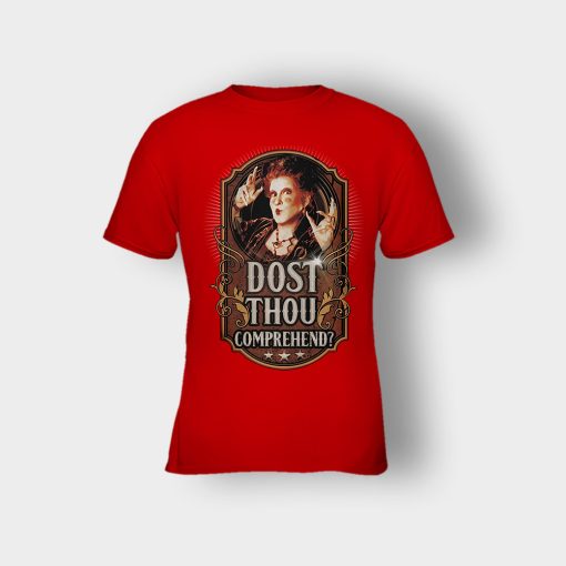 Dost-Thou-Comprehend-Disney-Hocus-Pocus-Kids-T-Shirt-Red