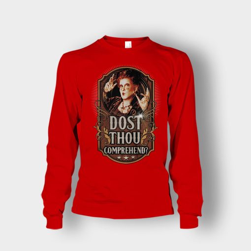 Dost-Thou-Comprehend-Disney-Hocus-Pocus-Unisex-Long-Sleeve-Red