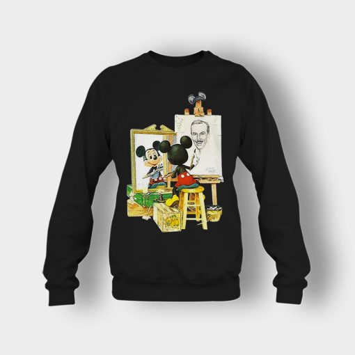 Drawing-Walt-Disney-Mickey-Inspired-Crewneck-Sweatshirt-Black