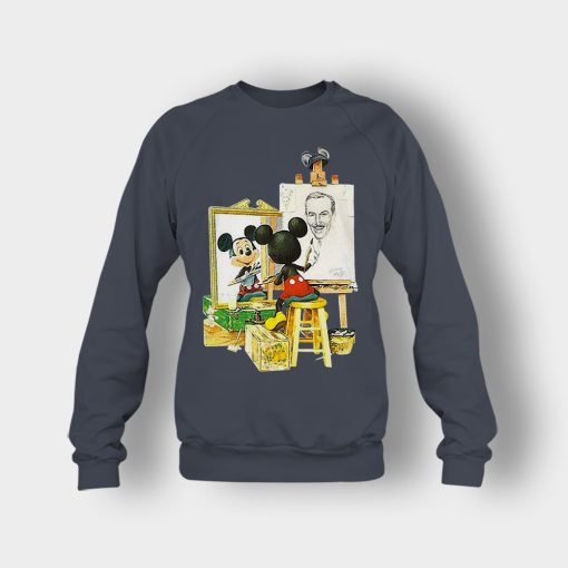 Drawing-Walt-Disney-Mickey-Inspired-Crewneck-Sweatshirt-Dark-Heather