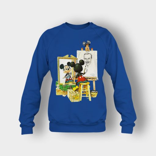 Drawing-Walt-Disney-Mickey-Inspired-Crewneck-Sweatshirt-Royal