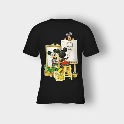 Drawing-Walt-Disney-Mickey-Inspired-Kids-T-Shirt-Black