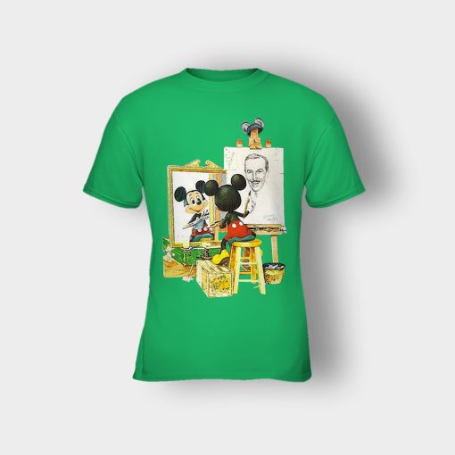 Drawing-Walt-Disney-Mickey-Inspired-Kids-T-Shirt-Irish-Green